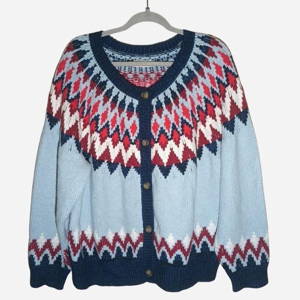 Lucky Brand Button Up Knit Sweater in size XXL